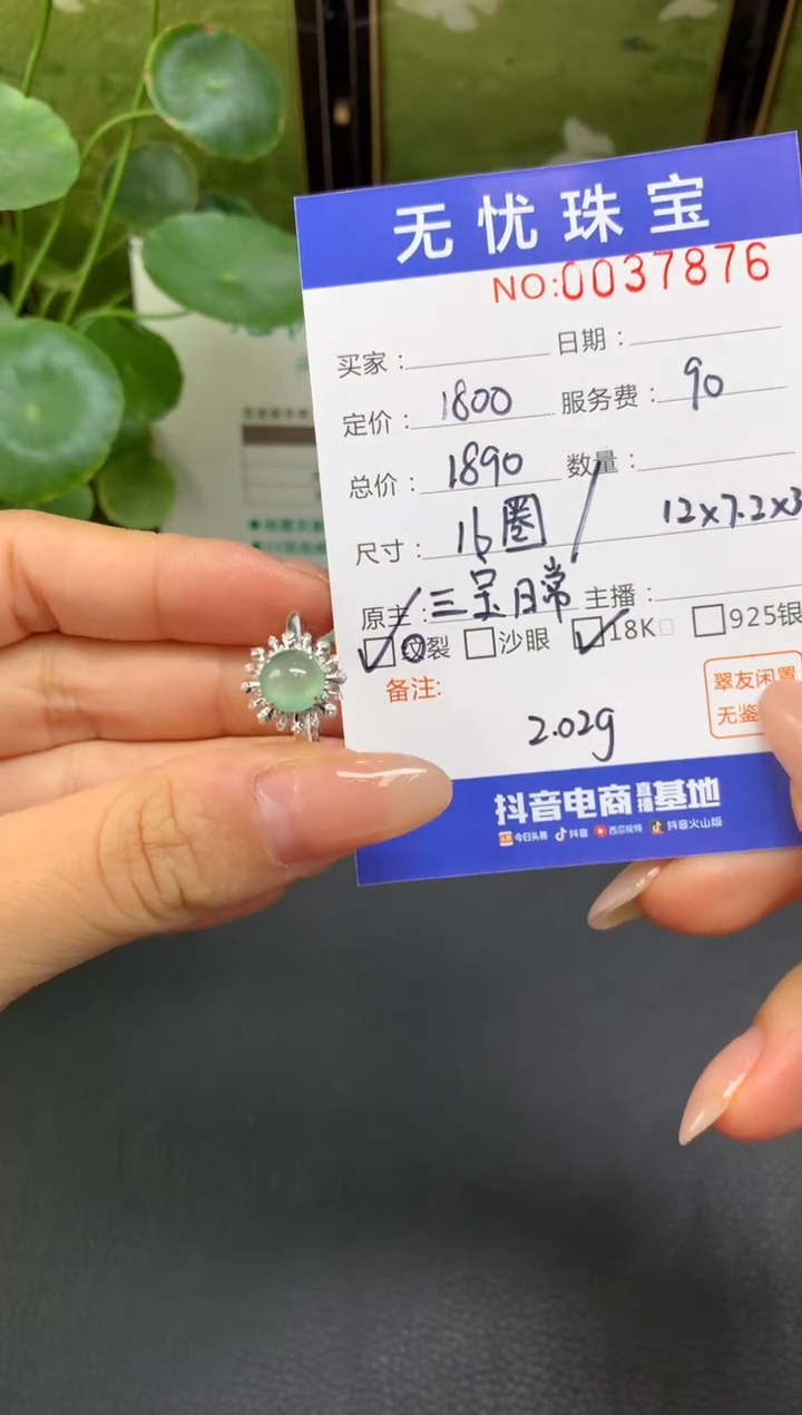 18K金镶嵌定制翡翠动****号E134