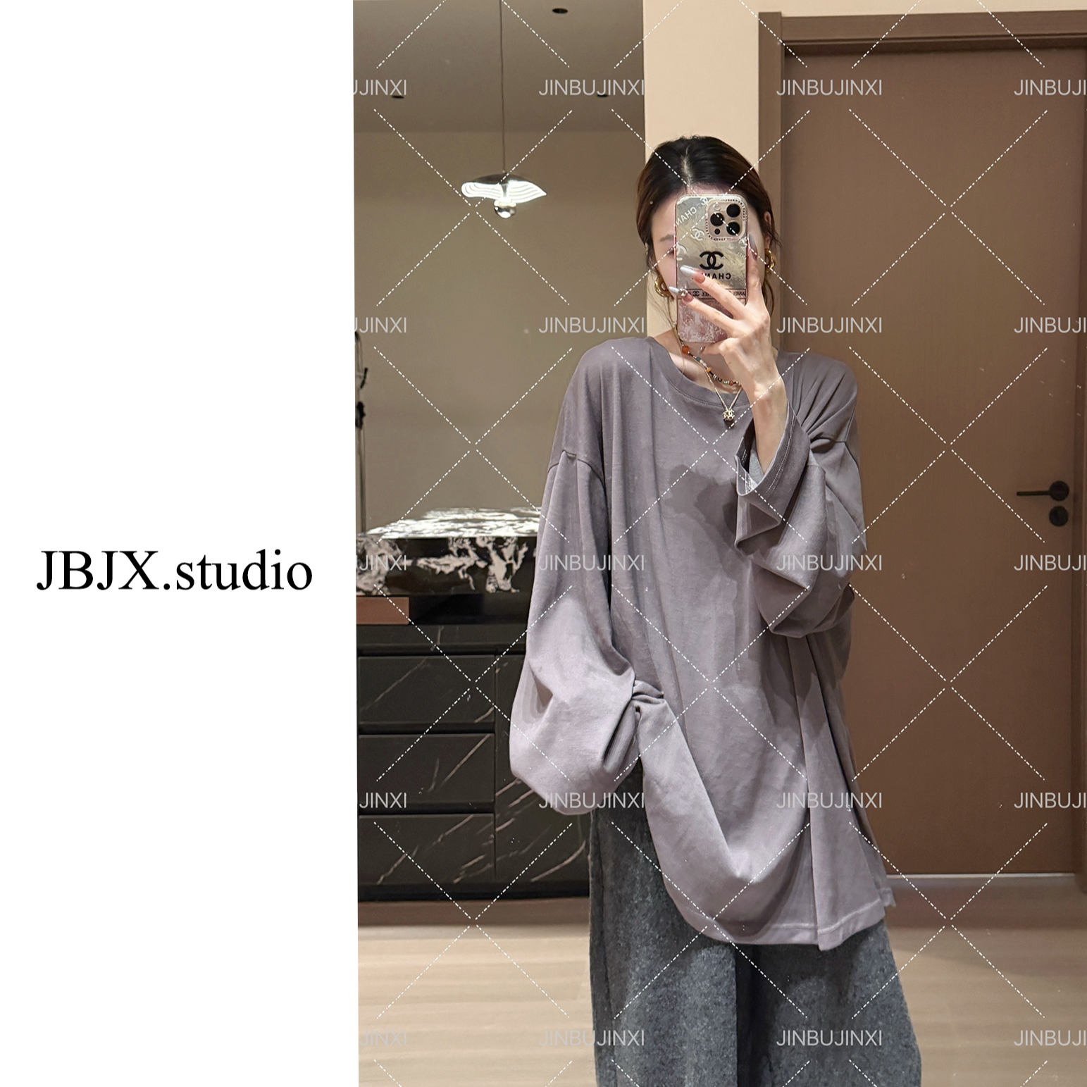 JBJX【四季款 大版常规慵懒松弛感上衣】百搭小众宽松设计感长袖