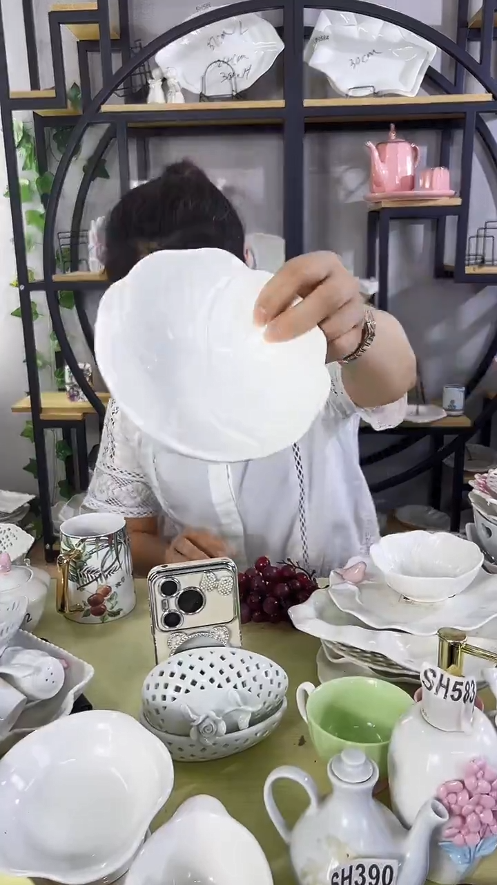 陶瓷莲花碗拍一发四