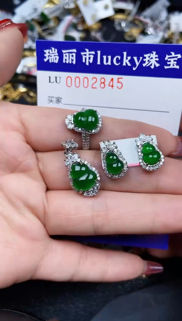 【闪购商品】翡翠颈饰银S925镶嵌2845