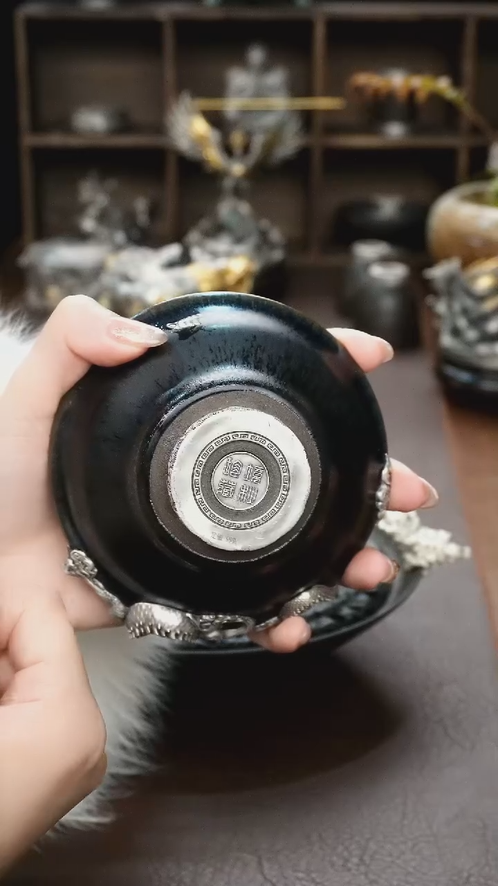 【闪购商品】境秋建盏主人杯高定