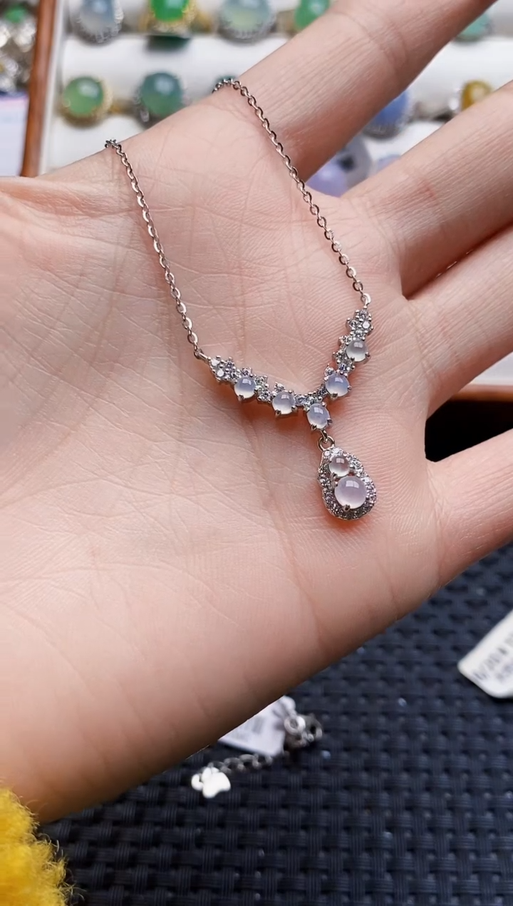 银S925镶嵌戒指翡翠0340