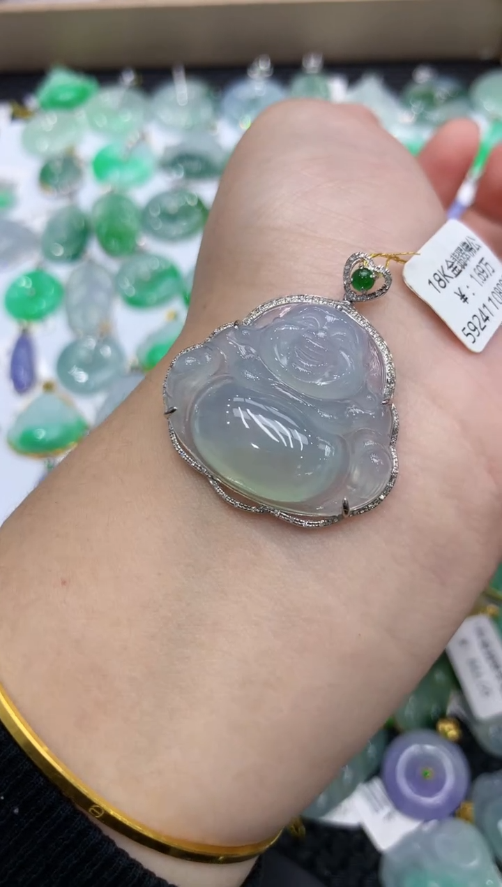 【闪购商品】翡翠颈饰18K金镶嵌111111111111