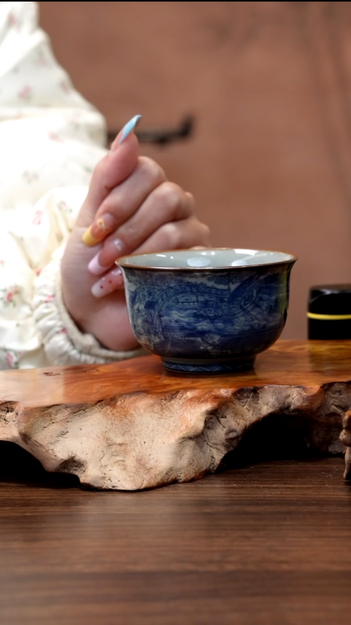 景德镇高温瓷清明上河图炉式杯