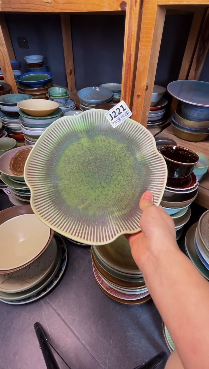 瓷片木*马j221美人醉海棠盘微瑕