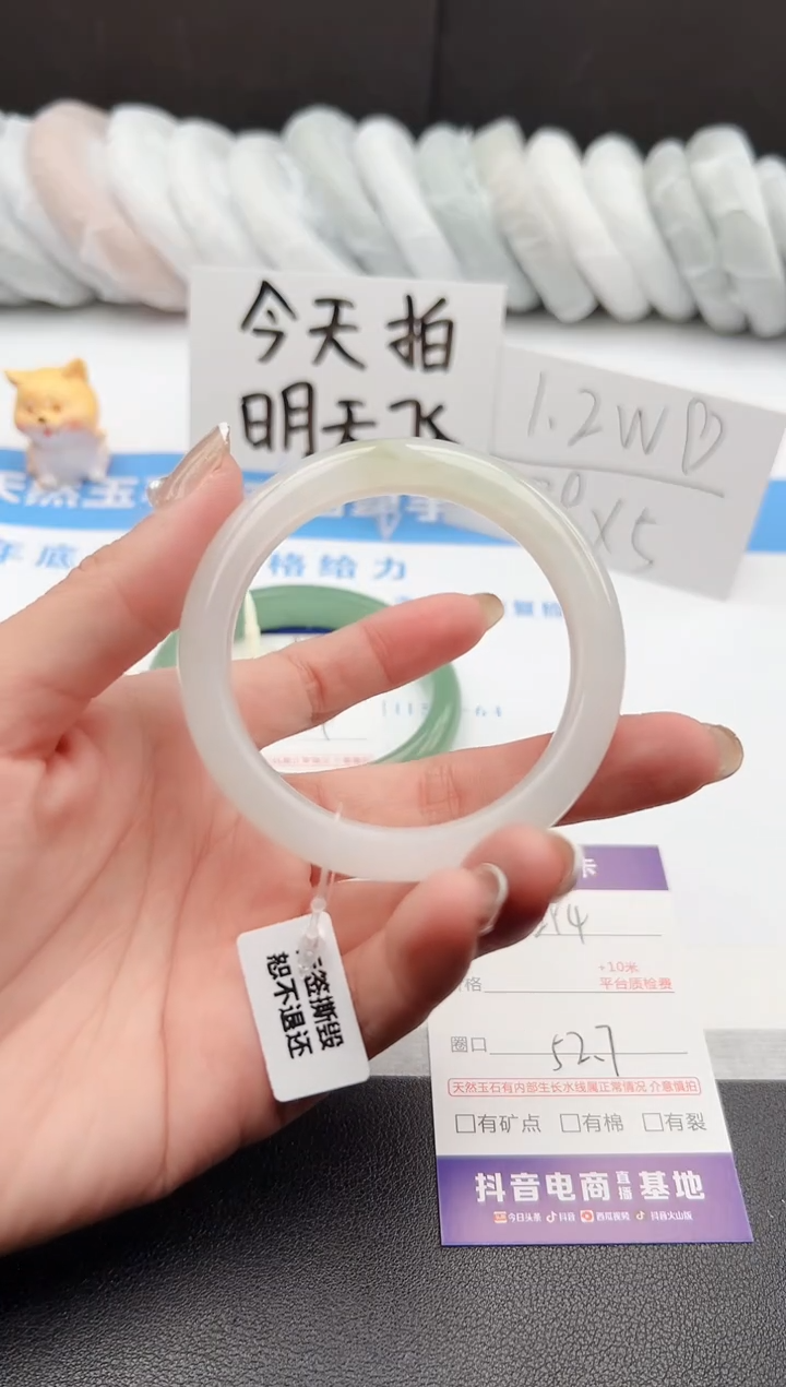 【闪购商品】石英质玉手镯未镶嵌j294-PB52.7