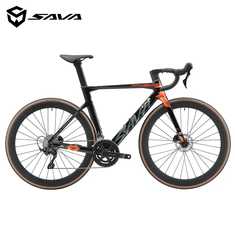 SAVA/萨瓦SAVA公路车AK105 R7120 24速全碳纤维一体把公路自行车