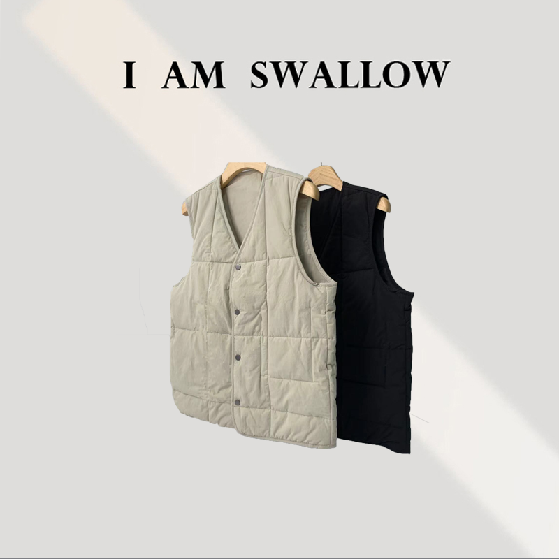 【A/M Swallow】25Ss秋季新品格型绗棉水洗马甲s22129#880