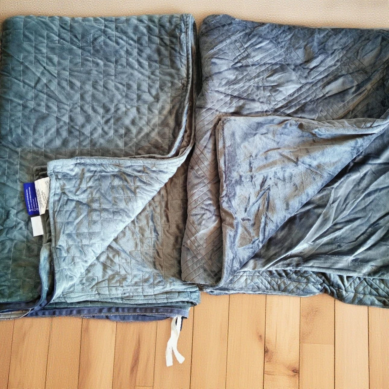 高级灰水晶绒绗缝毯子床盖尺寸约150*200（大小格底板不挑）