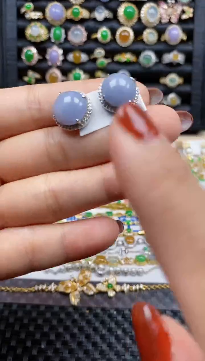 银S925镶嵌戒指翡翠96