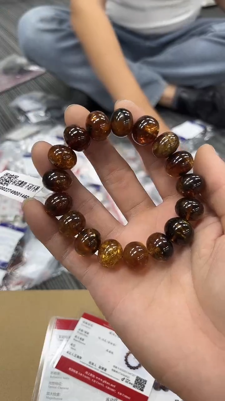 裸石琥珀未镶嵌抚顺琥珀15+多样性发其一