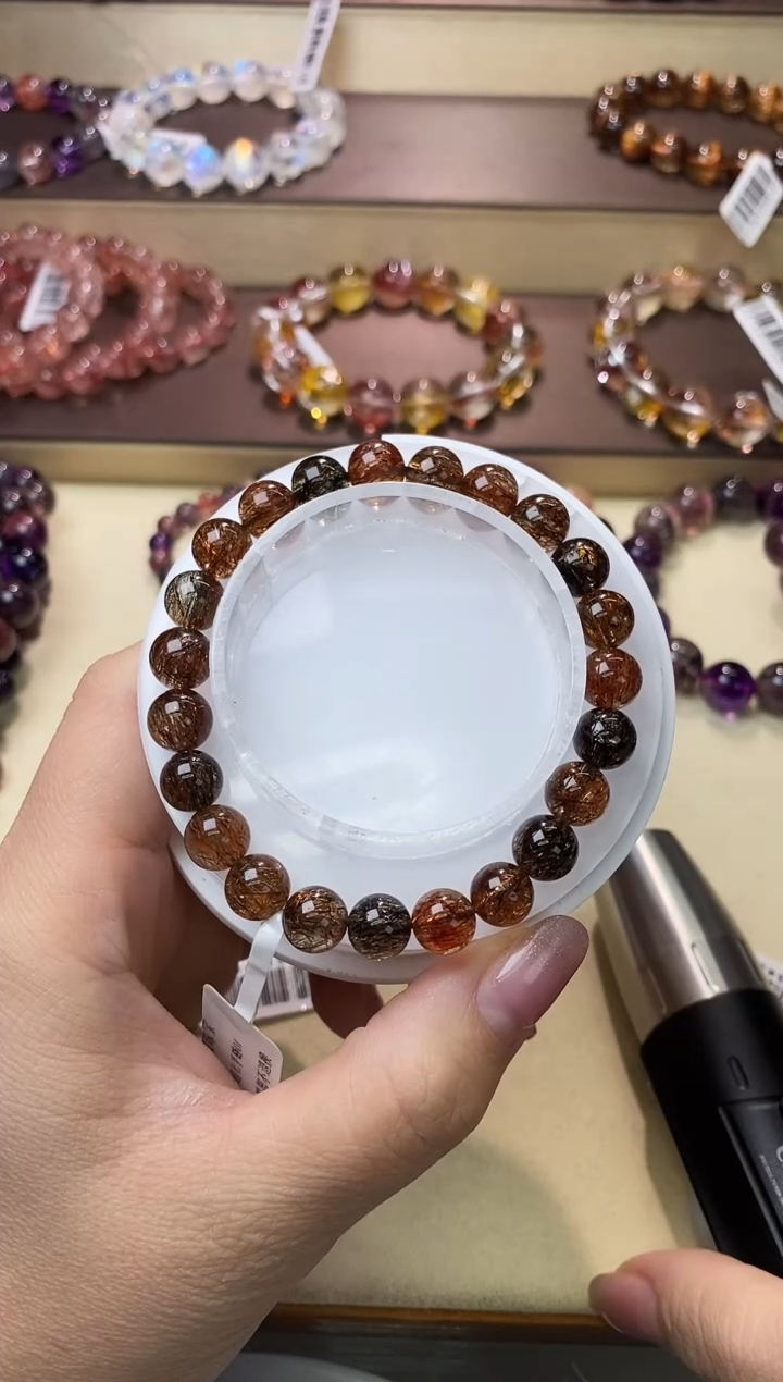 【闪购商品】发晶手链未镶嵌黑金超七8m+