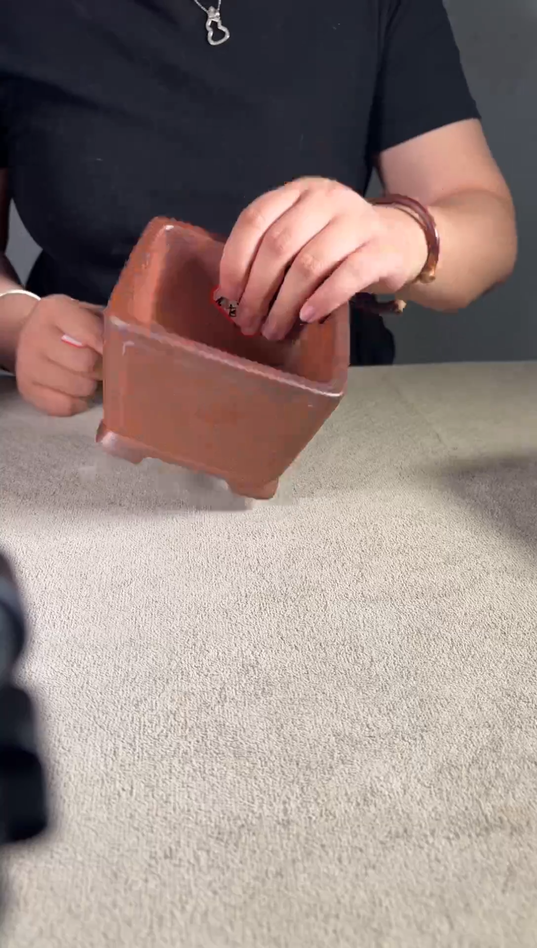 宜兴紫砂小花盆盆