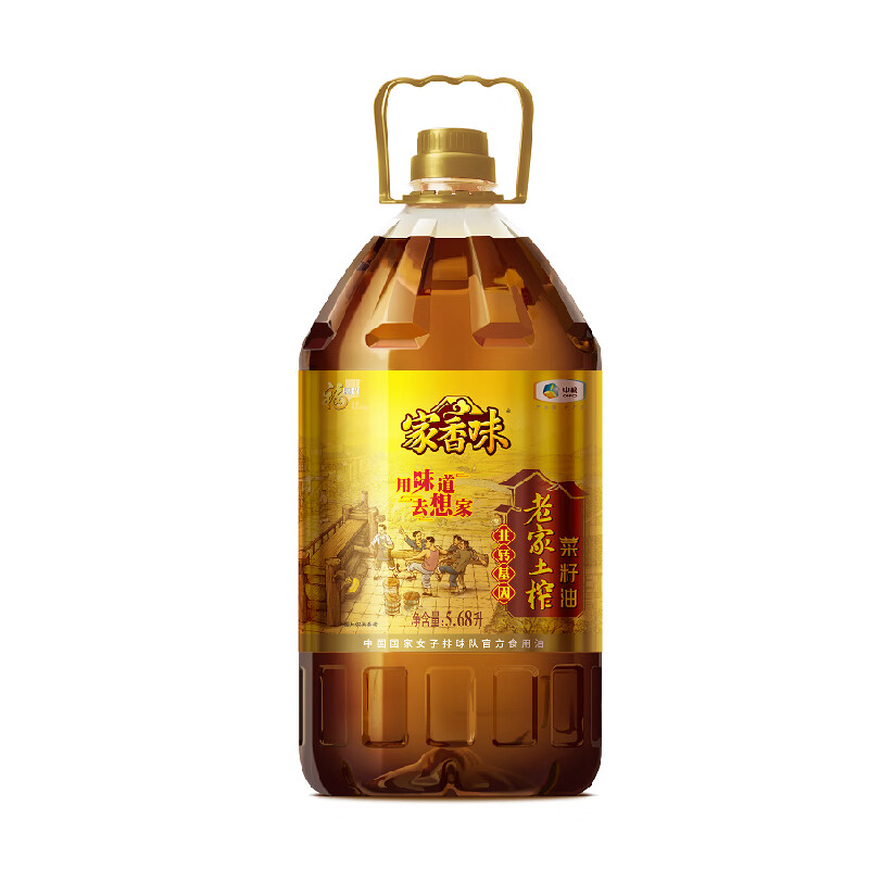 福临门 家香味老家土榨菜籽油 5.68L/桶
