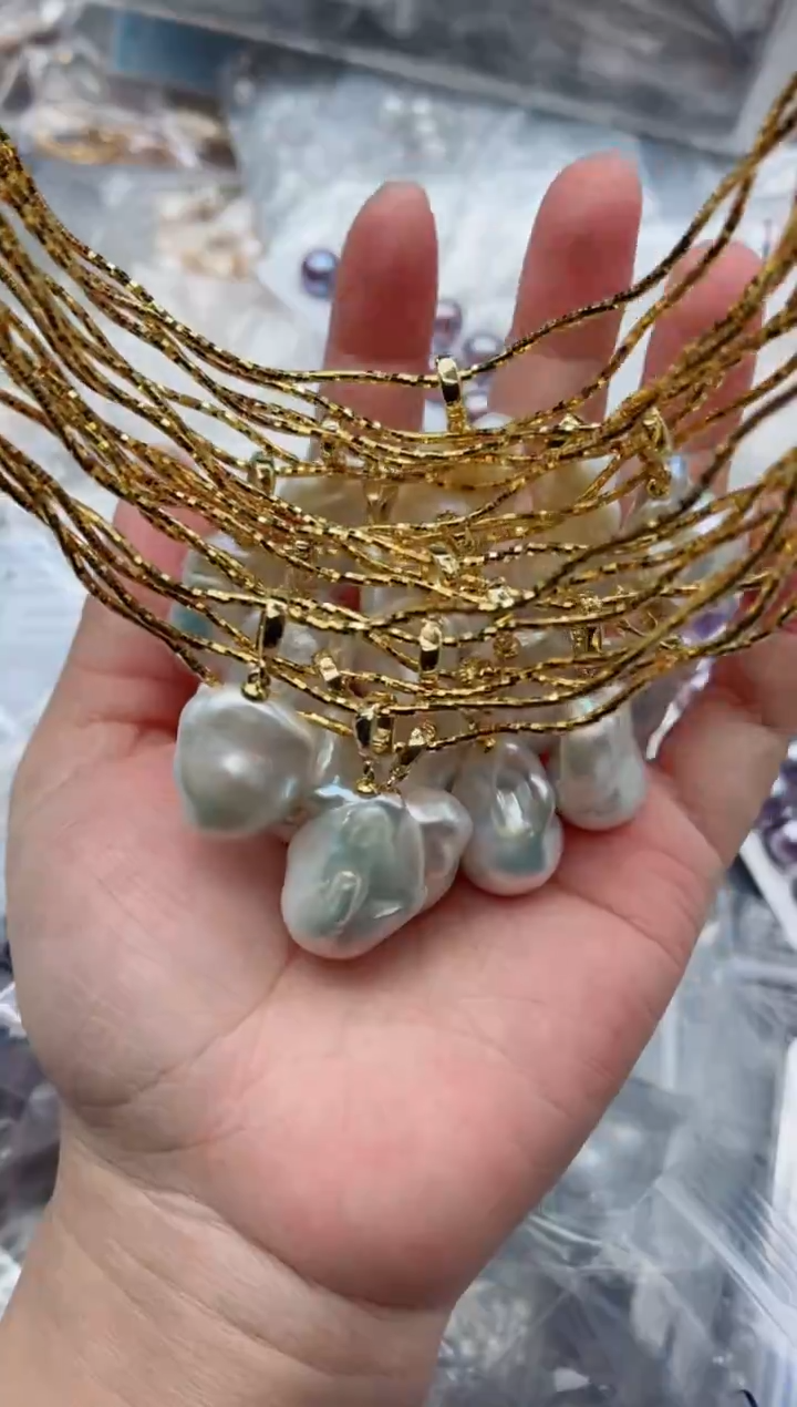 项圈未镶嵌淡水珍珠多样性发其一，非无暇