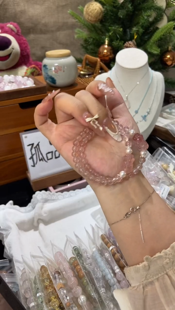 水晶手串未镶嵌孤品捡漏均匀瑕疵介意勿拍