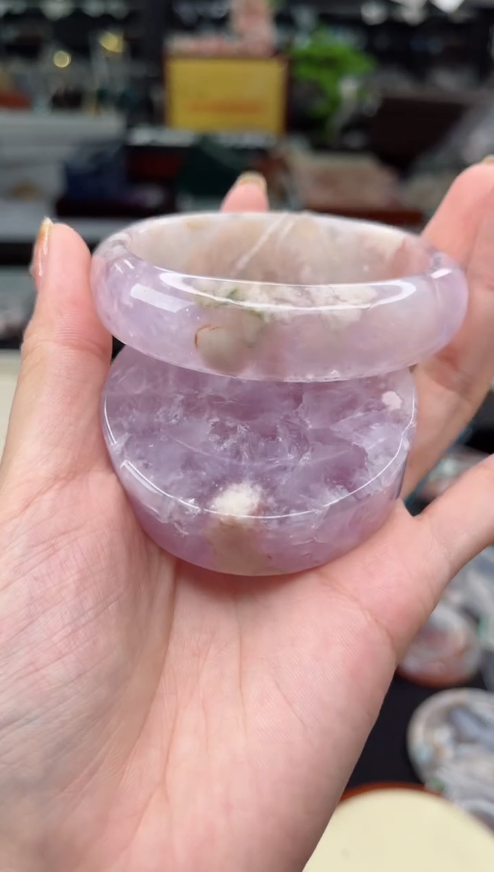 【闪购商品】石英质玉手镯未镶嵌59圈口（赠品镯心）2S9562