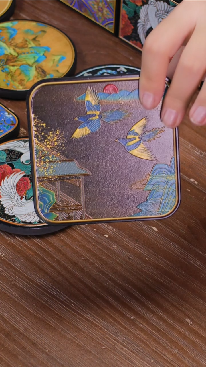 壹藏贰宝飞燕杯垫一片