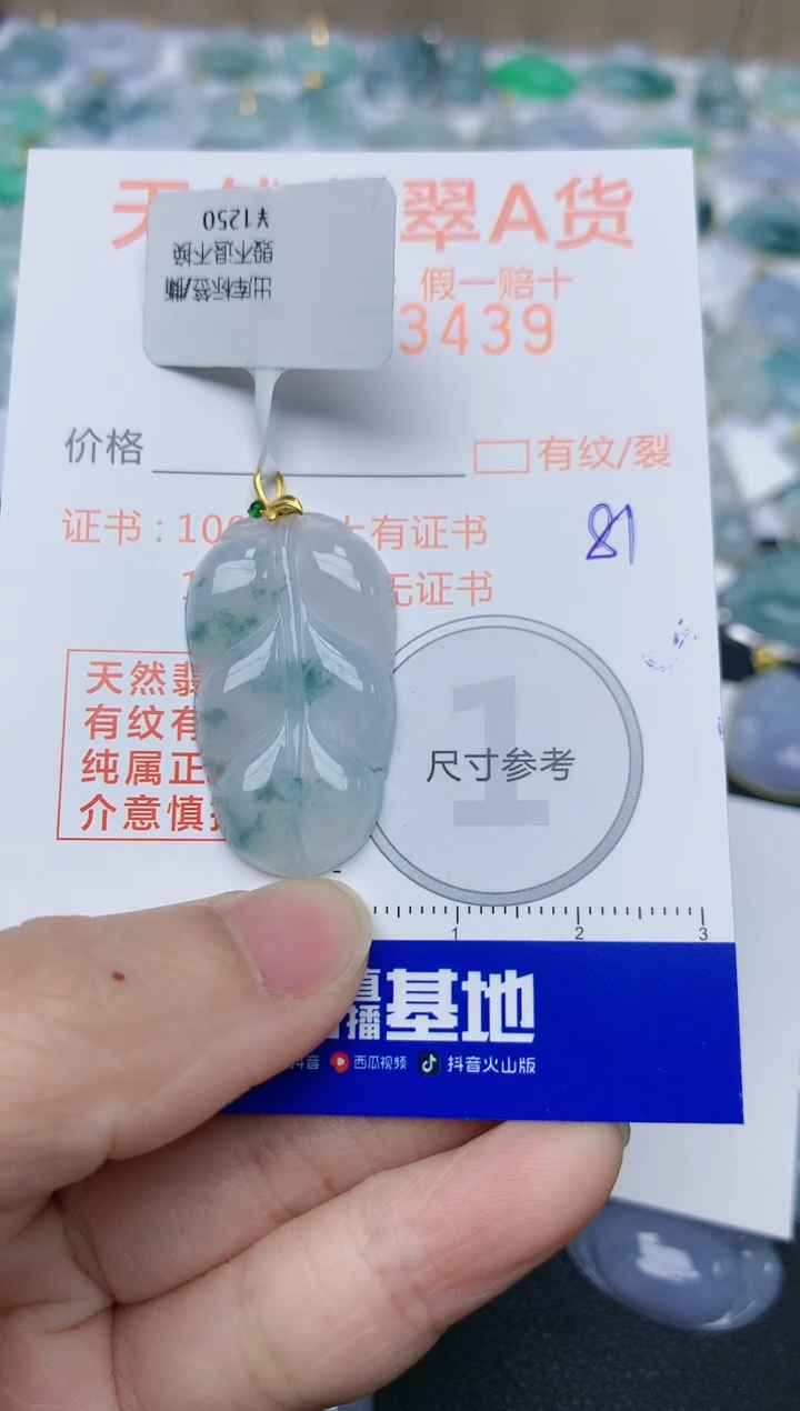 【闪购商品】翡翠颈饰18K金镶嵌天然翡翠A货    81