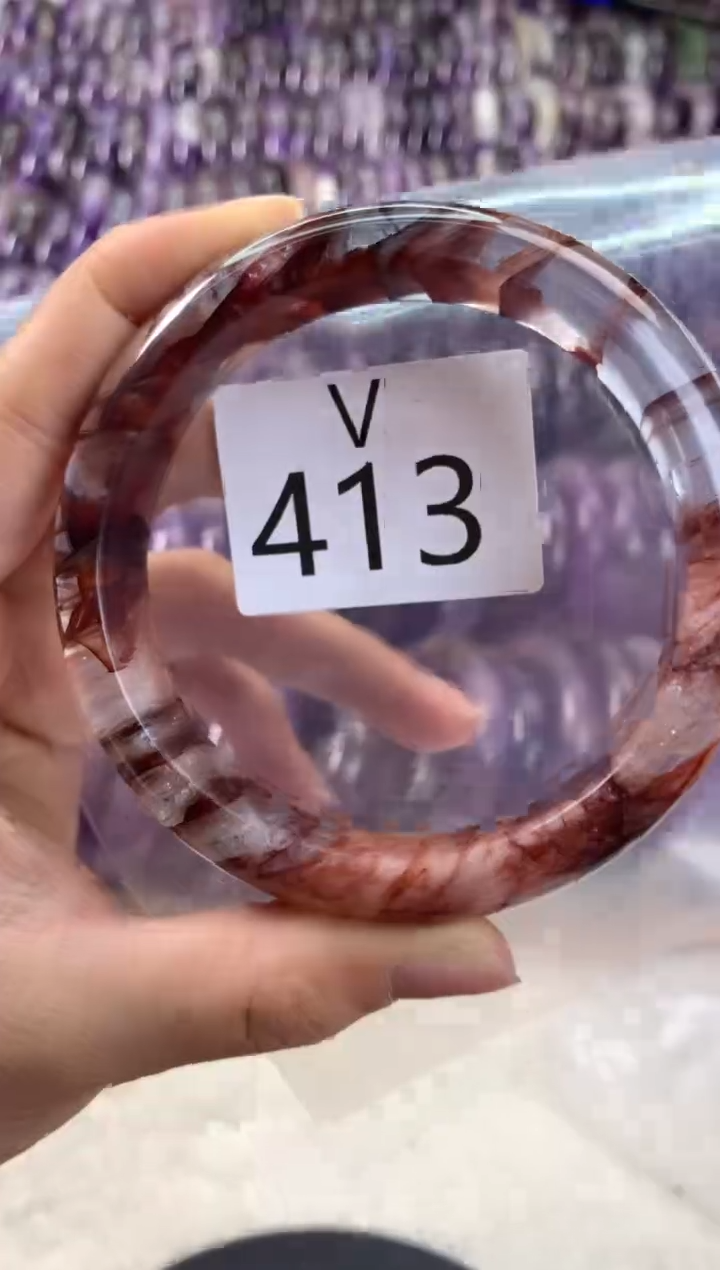 【闪购商品】水晶水晶手镯V未镶嵌413-63