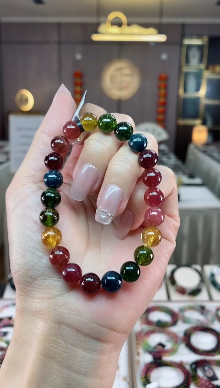 【闪购商品】碧玺单圈手串8mm+未镶嵌（多样性发一条）hon