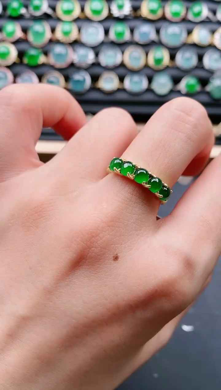 【闪购商品】翡翠戒指银S925镶嵌11111