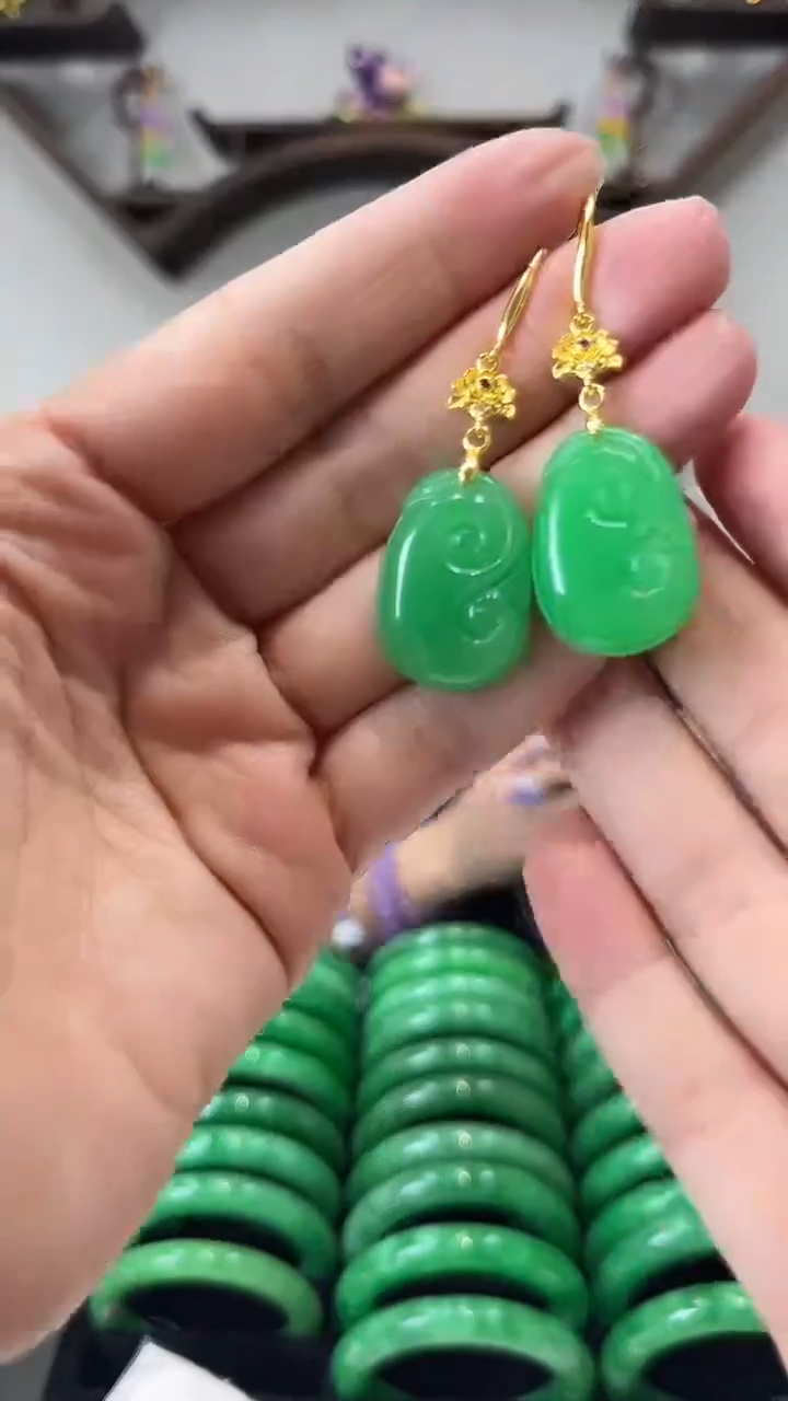 【闪购商品】砖雕a20 手工雕刻耳坠
