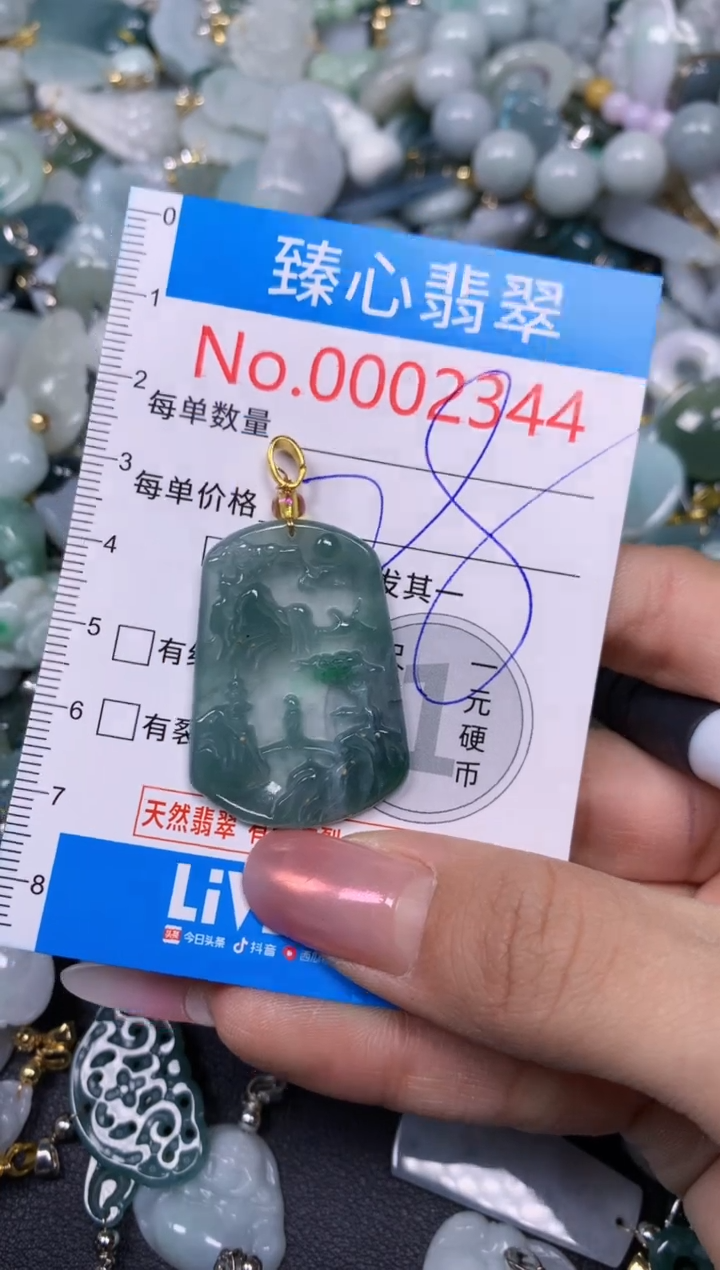 【闪购商品】翡翠颈饰未镶嵌含绳0002344