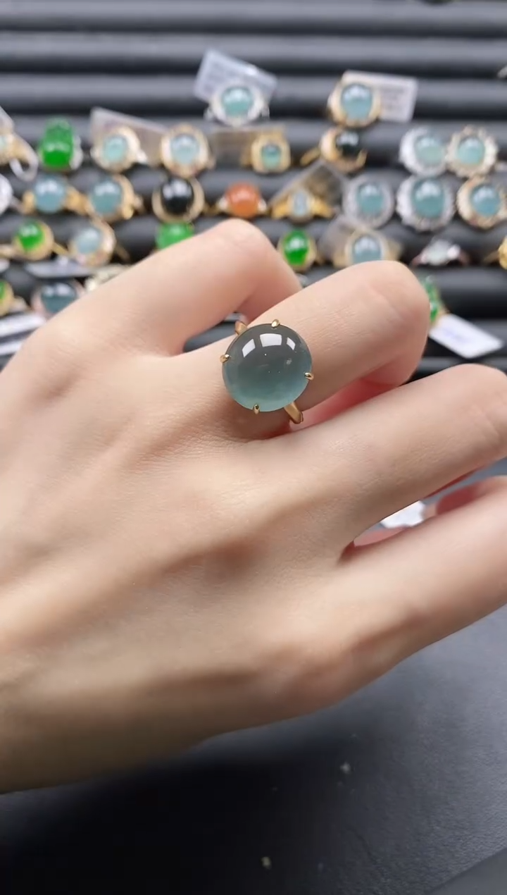 【闪购商品】翡翠戒指银S925镶嵌1111