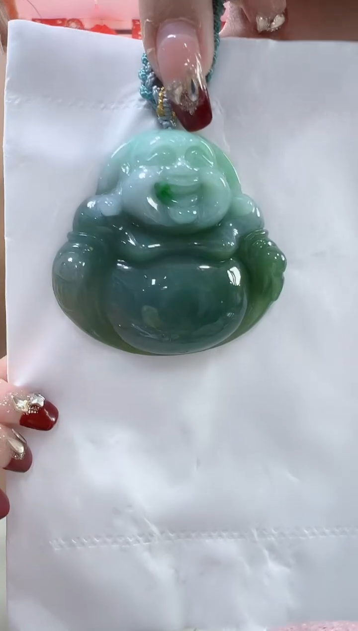 【闪购商品】翡翠颈饰未镶嵌孤品佛公宽53高50厚12.5