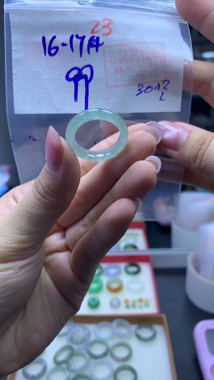 未镶嵌定制翡翠戒圈#99元-毛货需精细抛光