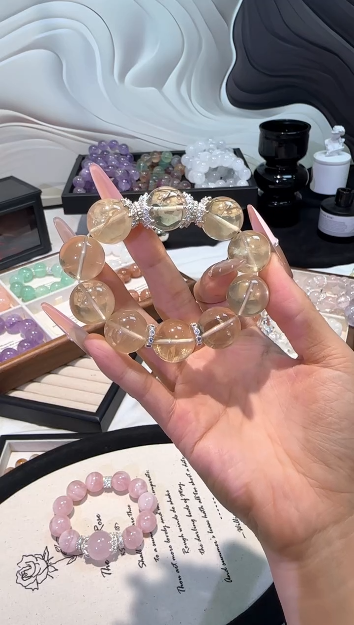 水晶手串未镶嵌【拍2单】巴西黄