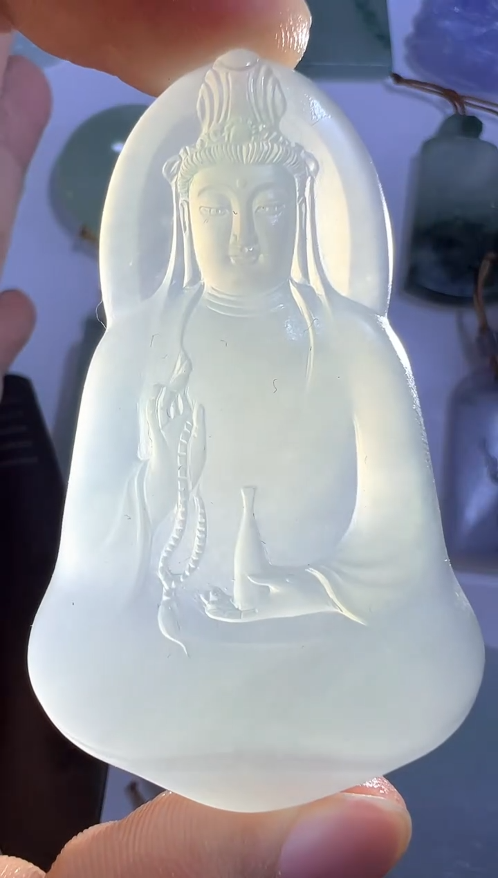 未镶嵌定制翡翠观音