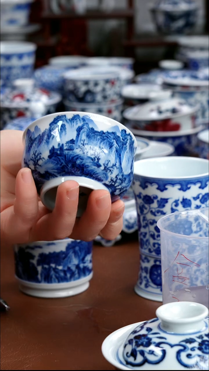 景德镇高端茶器景德镇墨奈纯手工手绘高端茶器