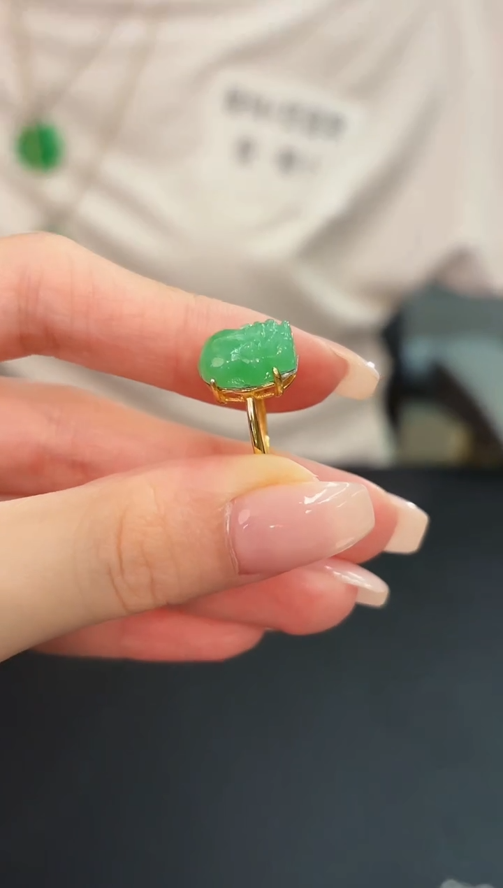 翡翠戒指未镶嵌 缅料A货/支持复检/一件
