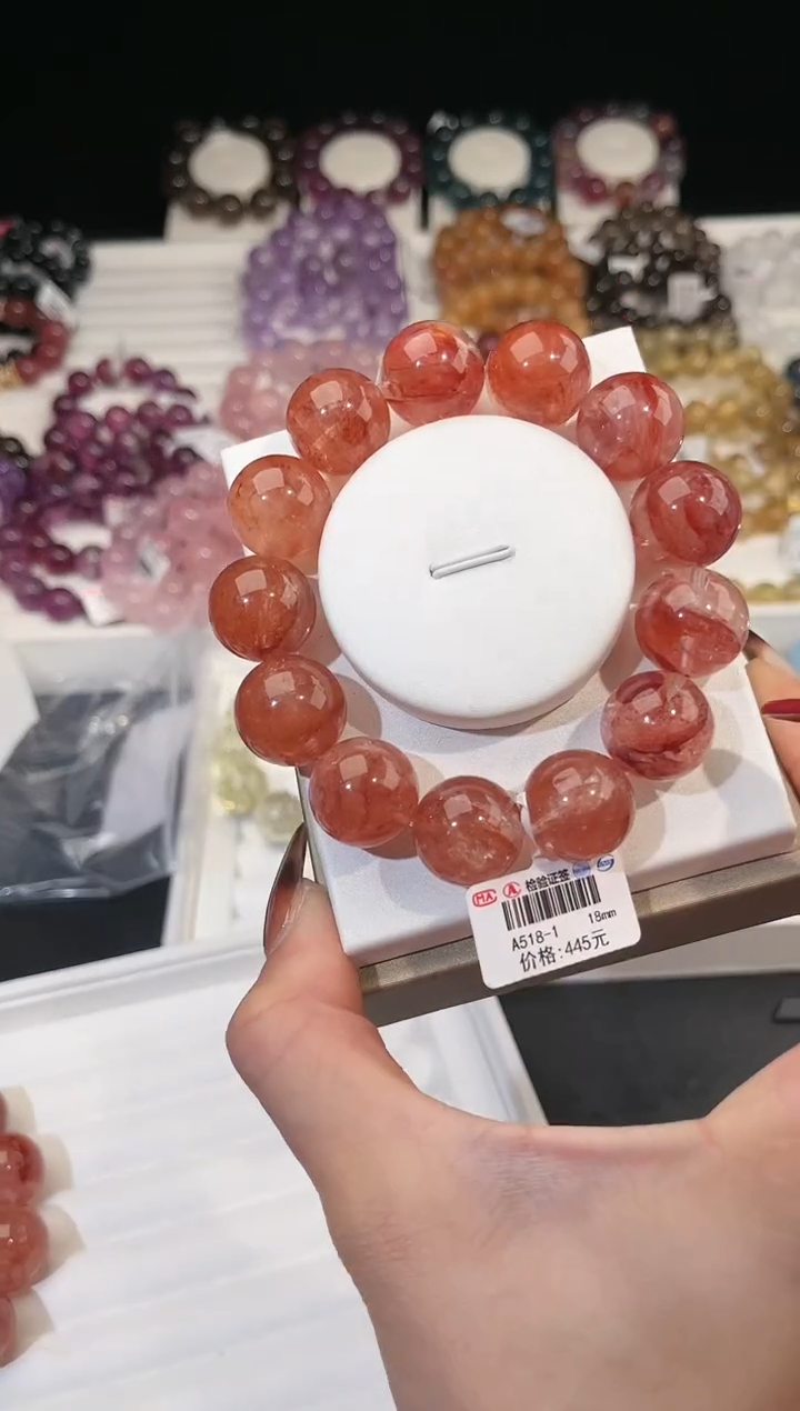 【闪购商品】水晶手链未镶嵌多样性发一红胶花