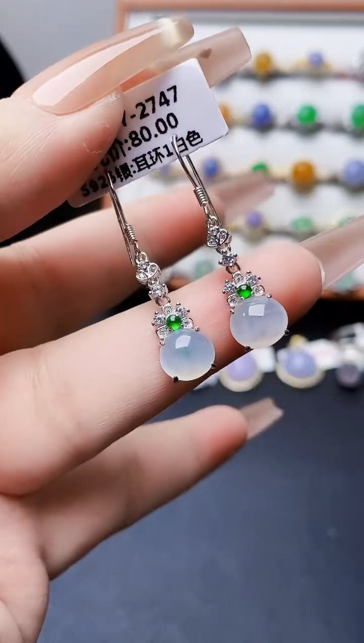 银S925镶嵌戒指翡翠0087