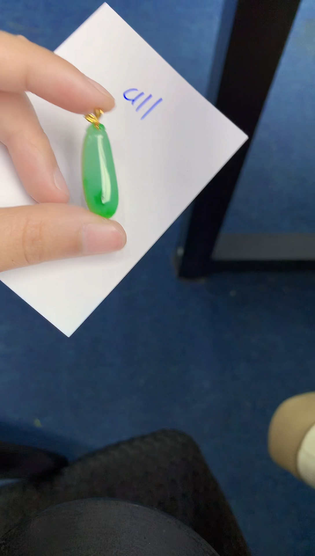 翡翠18K金镶嵌颈饰000000000