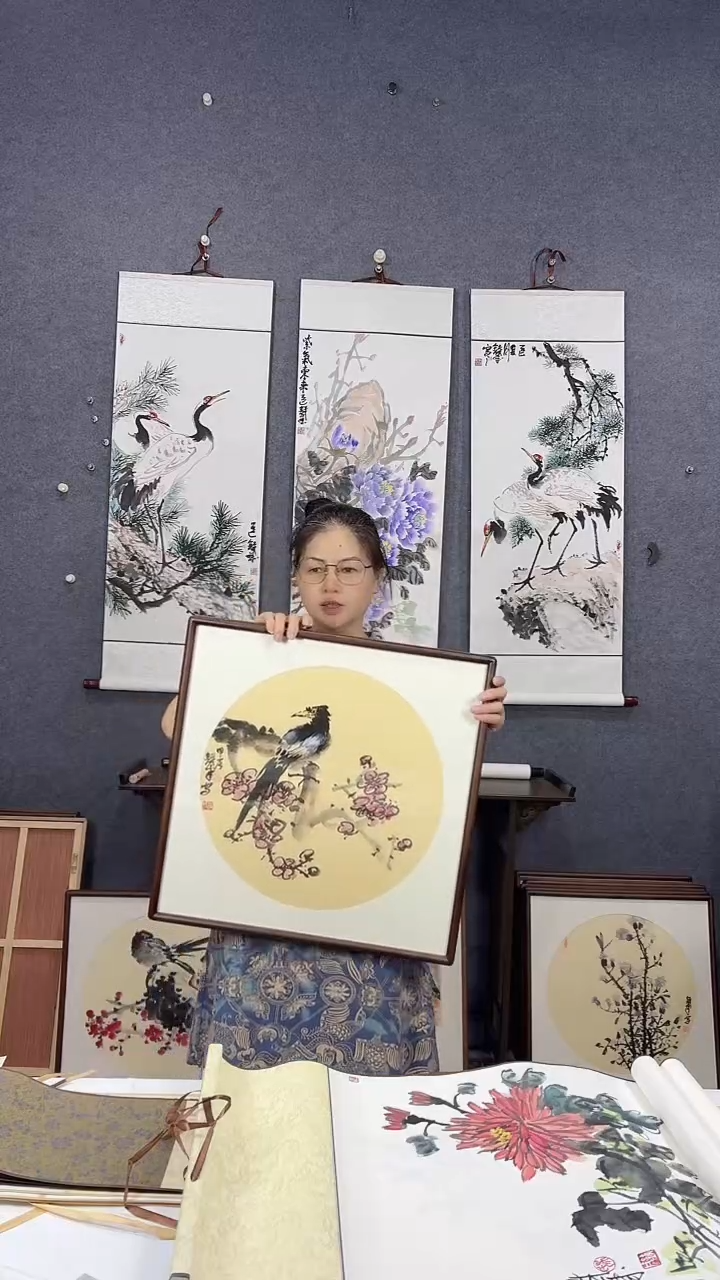 国画52*52吴铁成作品