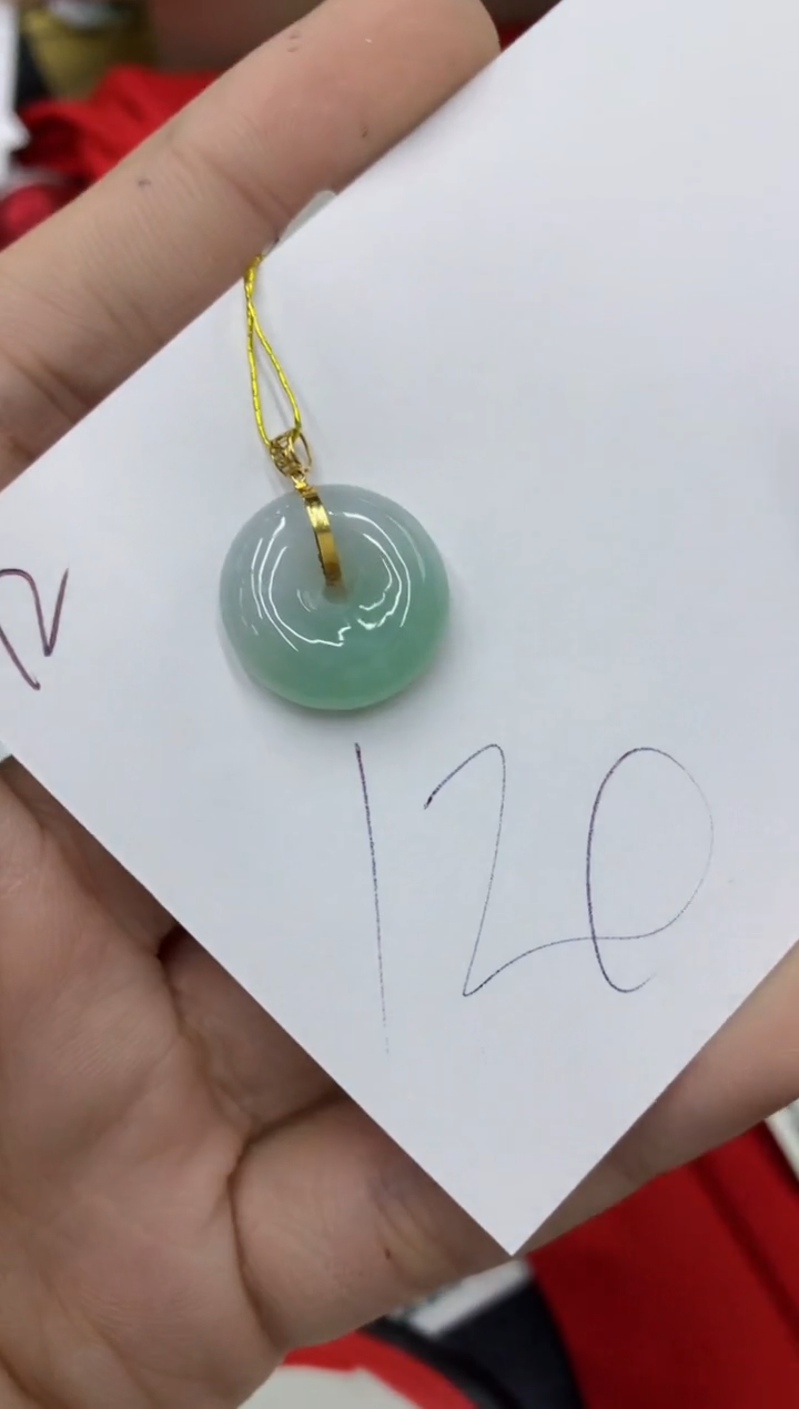 【闪购商品】翡翠颈饰18K金镶嵌号链接111111111