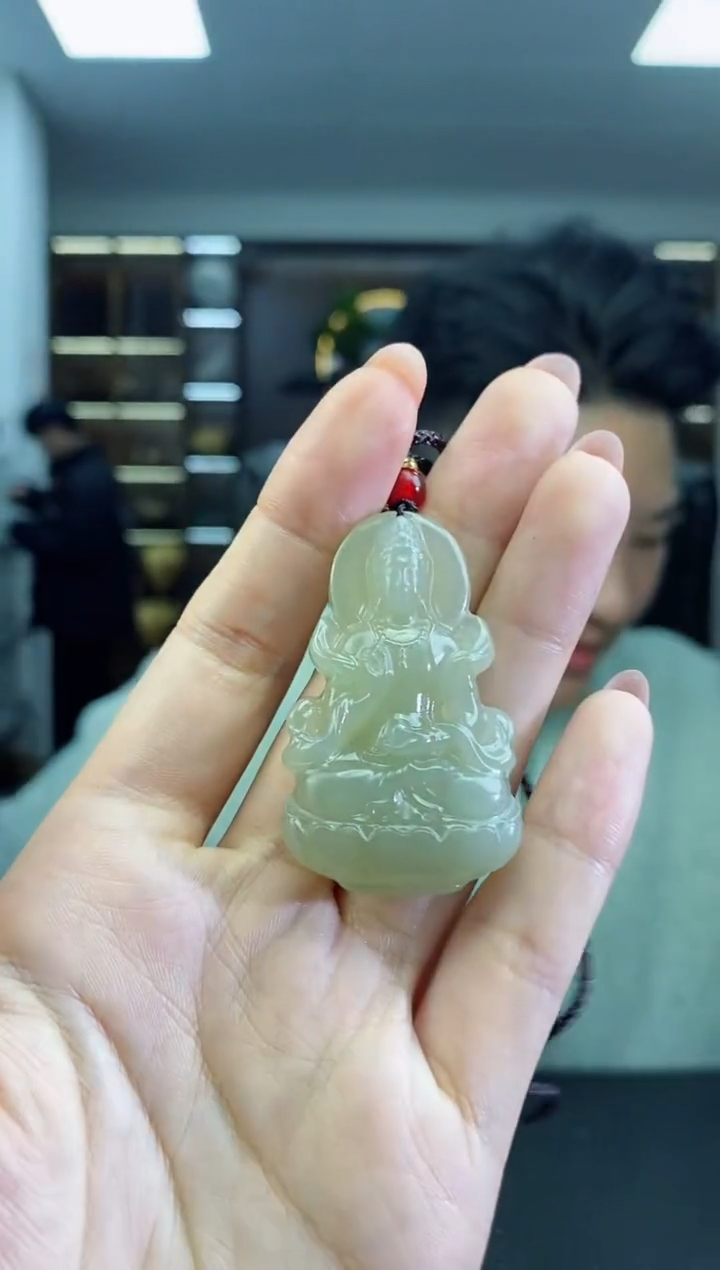 【闪购商品】和田玉颈饰未镶嵌观音清货3