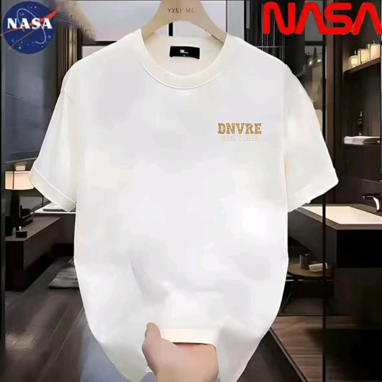 NASA联名纯棉夏季圆领短袖T恤微宽松时尚男女同款休闲百搭33
