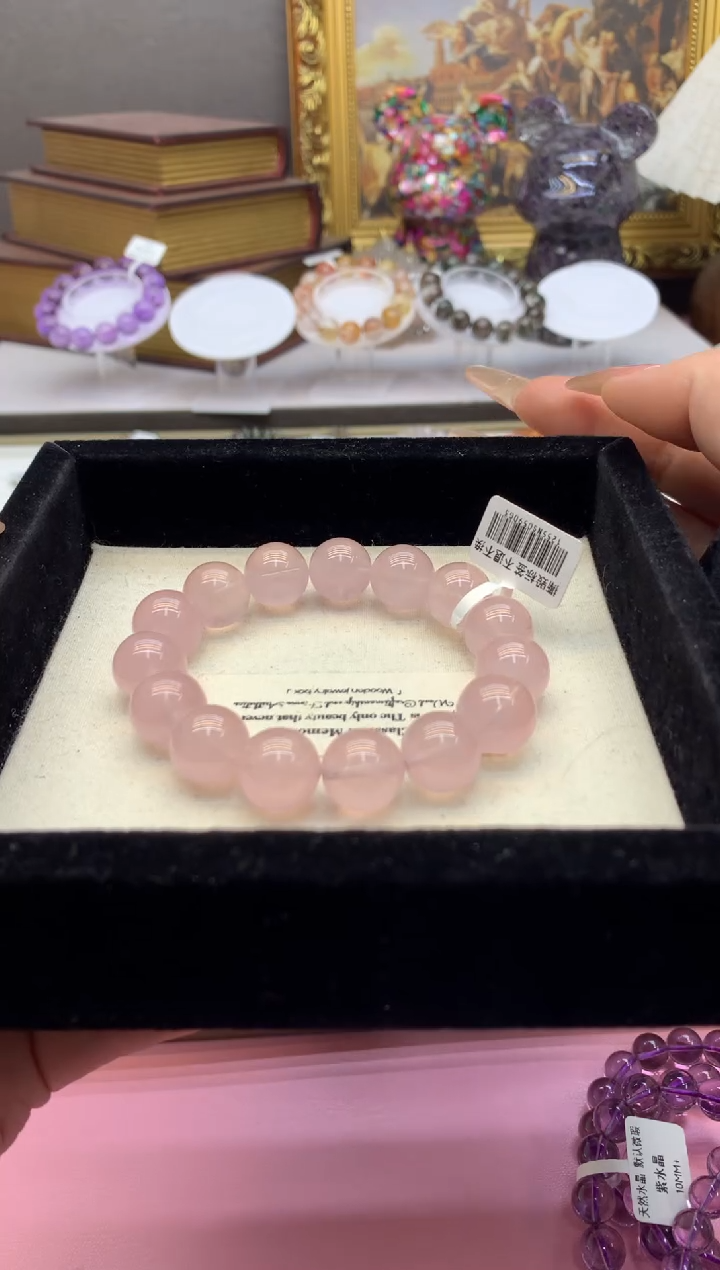 【闪购商品】水晶手串未镶嵌14+马达加斯加粉水   颜色以实物为主