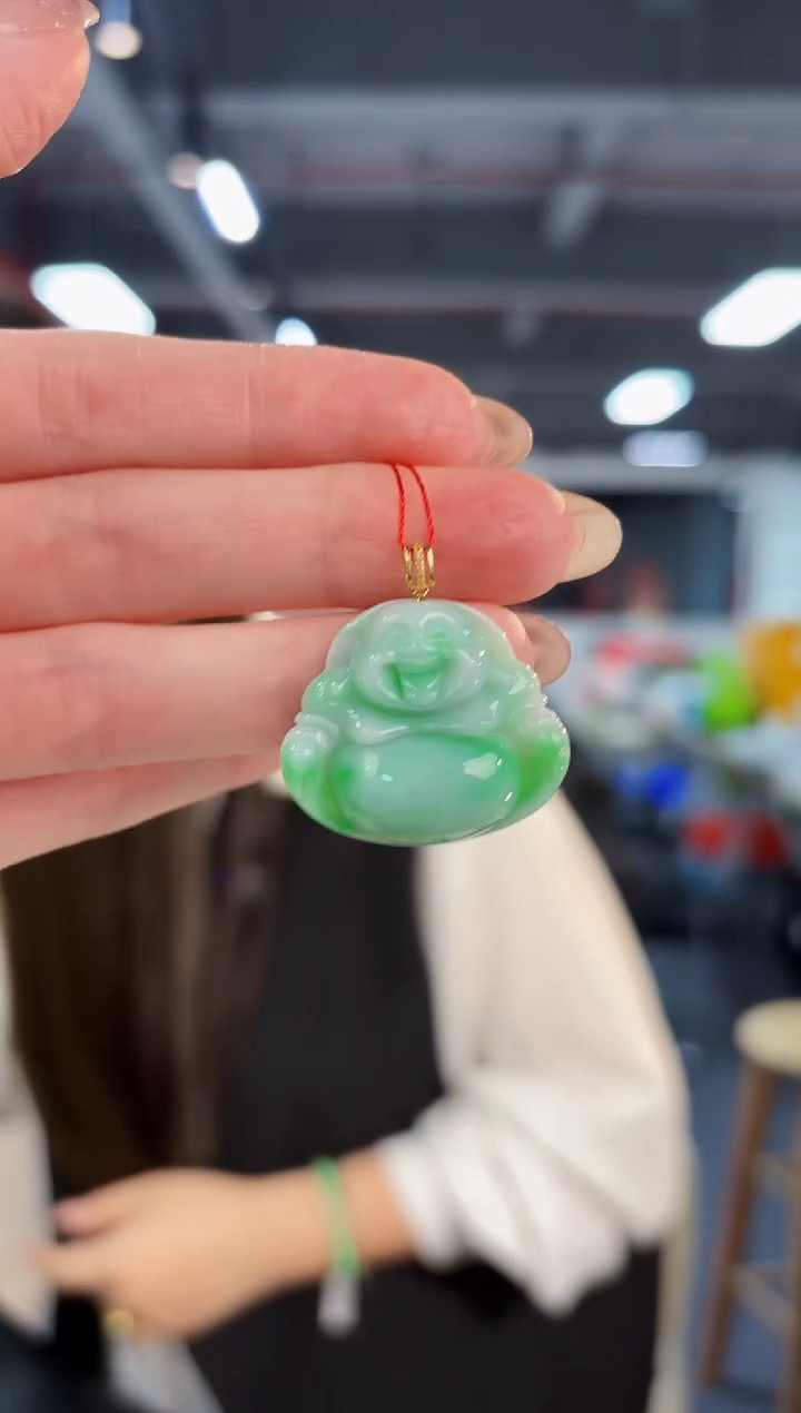 【闪购商品】翡翠颈饰18K金镶嵌缅料A货/支持复检/一件