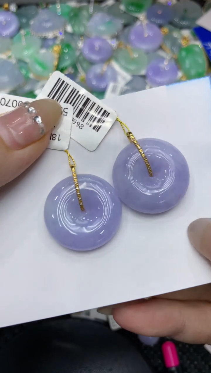 【闪购商品】翡翠颈饰18K金镶嵌222222222多样性发其一