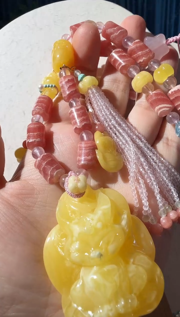 【闪购商品】蜜蜡项链未镶嵌蜜蜡九尾狐项链