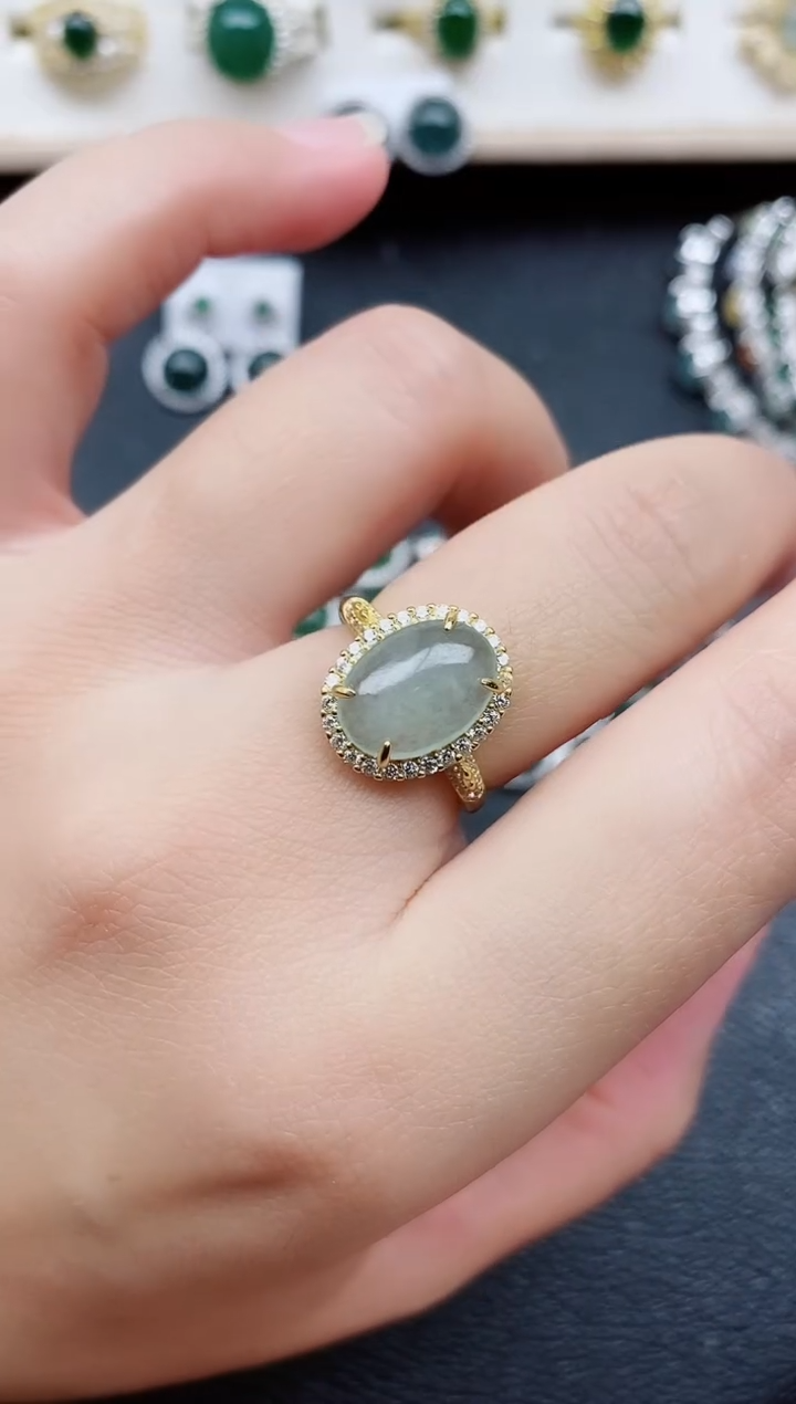 【闪购商品】翡翠戒指银S925镶嵌11111