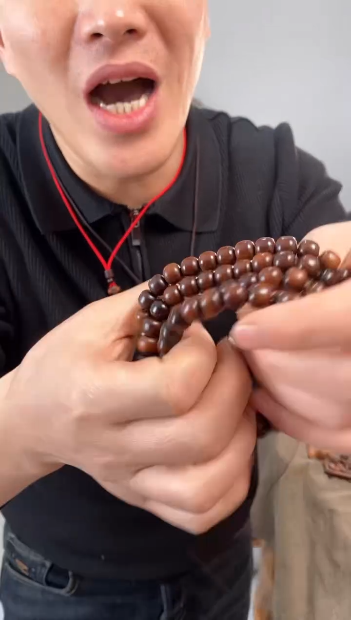 【闪购商品】木枣木 玉化108桶珠（1.0）随机发