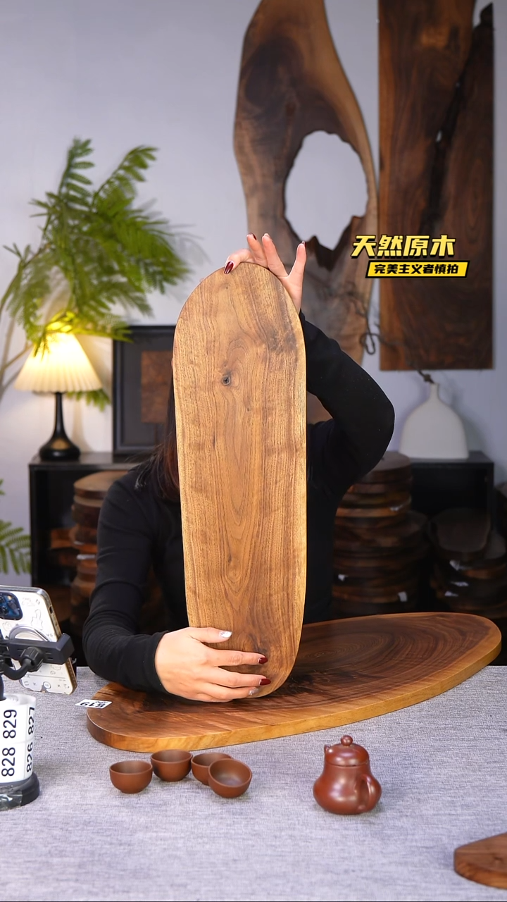 木北美黑胡桃原木.干裂疤结不属于商品质量问题完美主义者慎拍