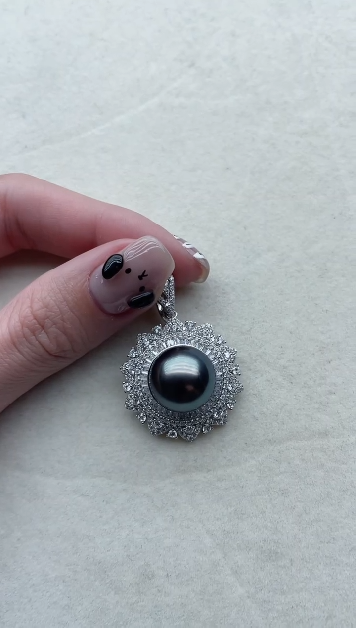 【闪购商品】海水珍珠吊坠银S925镶嵌116